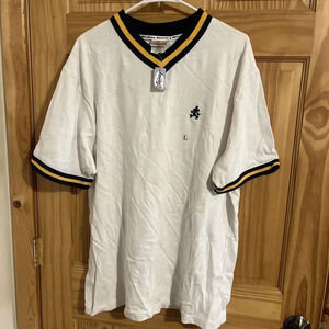 Vintage The Disney Store Mickey Spirit Mouse White V Neck Shirt Size Large NWT